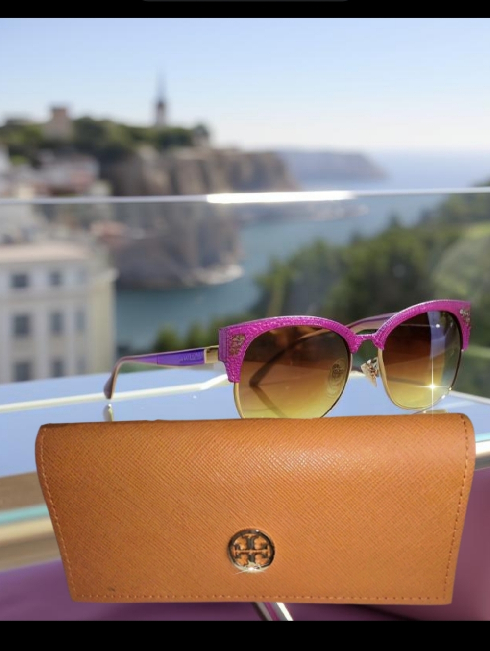Tory Burch Orange Eyeglasses Case